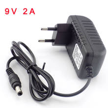 Power adapter 9V 2A 2000ma 5.5x2.1mm 5.5x2.5mm 1M cable power supply EU US adaptor AC 100V-240V Converter Adapter 2024 - buy cheap
