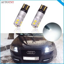 Lâmpada canbus de luz, 2 peças, t10 led w5w 194 168 12v 6000k, para audi a4 b6 b7 b8 b9 allroad avant cabriolet q2, q3, q5, q7 2024 - compre barato