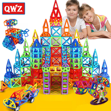 QWZ-Mini conjunto de construcción de bloques magnéticos para niños, juguete de construcción de bloques magnéticos, juguetes educativos para bebés, regalos de navidad 2024 - compra barato