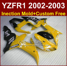 Kit de carenado de molde personalizado para YAMAHA YZF R1 2002 2003, piezas de carrocería amarilla móvil, yzf r1 02 03 YZF1000 02 03 2024 - compra barato