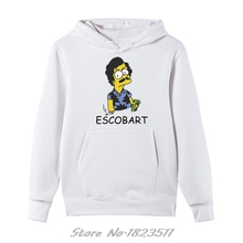 Nova moda hoodies escobart escobart pablo escobar hoodie engraçado hoodie casual hip hop com capuz jaqueta topos harajuku 2024 - compre barato