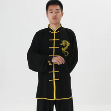 Uniforme de arte marcial de kung fu, trajes de manga longa, roupa tai chi, taiji popular tradicional chinês, sprots de rosto para caminhada ao ar livre 2024 - compre barato