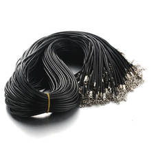 Black High Quality 60CM Braided Rope Necklaces Lobster Clasp Rope Chain 20PCS/Lot Lobster Clasp String Cord 9665 2024 - buy cheap