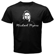 2019 New Fashion Men Tee Shirt Michael Myers mask movie vintage Halloween T-Shirt Black creepy clown 2024 - buy cheap