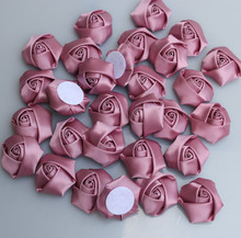 20 unids/bolsa rosa hecho a mano diámetro 3,5 Cm Rosa de satén cinta flores DIY para hacer flor para ramo de boda Accesorios 2024 - compra barato