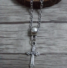 Pingente de pingente de cruz de prata tibetana, joia vintage de moda, colar de proteção espiral, 1 peça 2024 - compre barato