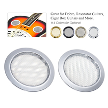 Inserções de buraco de som para guitarra, 2 peças, ressonador de dobro, caixa de charutos, guitarras, tampa preta 2024 - compre barato