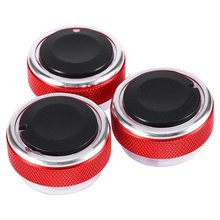 3pcs/Set Car AC Knob Aluminum alloy Air Conditioning heat control Switch Accessories Suitable For Ford For Focus 2024 - buy cheap
