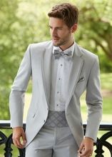 Prom Groom Men Suits Design Slim Fit Grey Tuxedo Men Suits For Wedding Formal Italian Custom Made 2 Pieces Suit For Man 2024 - buy cheap