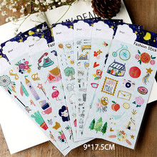 8 estilo Fresco Bonito Stickers Set Die Corte de Papel Para Scrapbooking DIY Bala Revista Kits Etiqueta Da Foto Álbum de Cartão Que Faz s098 2024 - compre barato