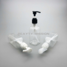 Missão de beleza-frasco de plástico para sabonete líquido, loção ou shampoo recarregável, recipientes cosméticos vazios, 200ml 2024 - compre barato
