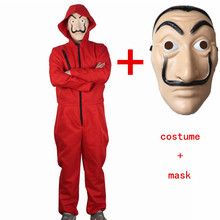 2019 new Salvador Dali Movie Costume Mask Money Heist The House of Paper La Casa De Papel Cosplay Halloween Party Costumes set 2024 - buy cheap