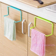 Kitchen Dishrag Towel Hanging Racks Holder Rail Organizer Free Nail Door Back Rack Bathroom Kitchen Cabinet Cupboard Hanger 2024 - buy cheap