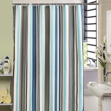 Cortinas de baño modernas, cubierta de ducha impermeable a rayas de colores, Extra grande y ancha, 12 ganchos, rideau de Ducha 2024 - compra barato