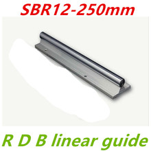 Sbr12 250mm 12mm trilho linear sbr12 l 250mm para peças cnc trabalhando com bloco sbr12cn 12mm guia linear 2024 - compre barato