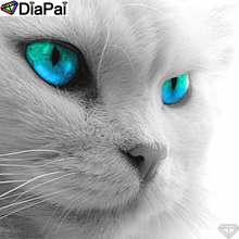 DiaPai 100% Full Square/Round Drill 5D DIY Diamond Painting "Animal cat" Diamond Embroidery Cross Stitch 3D Home Decor A18667 2024 - buy cheap