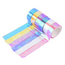 500cm Rhythmic Gymnastics Decoration Holographic RG Prismatic Glitter Tape Hoops Stick 2024 - купить недорого