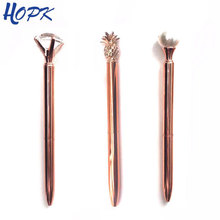 3Pcs/set Luxury Rose Gold Ballpoint Pen Pearl Pineapple Pens Diamond rotating Metal Ballpen School Office Supplies Accessories 2024 - buy cheap