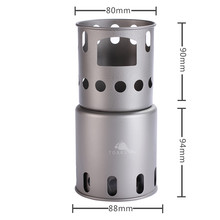 TOAKS Outdoor Camping Hiking Backpacking Ultralight Titanium Wood Stove Burning Stove (Small) Outdoor Titanium Ti Cooking System 2024 - buy cheap