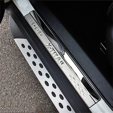 Accesorios de estilo de coche para Nissan x-trail X Trail T32 2014-2017 2018, umbral de puerta protectores de placa de desgaste, pegatina protectora de umbral de puerta 2024 - compra barato