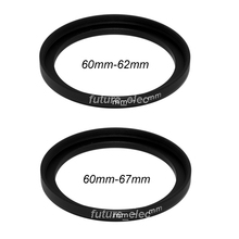 2Pcs New Arrival 60mm to 62mm-67mm 60 62 67 mm Metal Step-Up Step Up Ring Camera Lenses Lens Hood Holder Filter Stepping Adapter 2024 - buy cheap