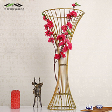 Цветочные вазы Flo'o'r металлическая ваза высушенный цветочный держатель цветочный горшок полый дорожный свинец для дома/свадьбы украшение коридора G094 2024 - купить недорого