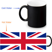 Tazas con cambio de color y bandera del Reino Unido, tazas sensibles con cambio de color, 12 OZ/350ml 2024 - compra barato
