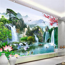 beibehang 3d custom photo wallpaper wall murals wall stickers  Beautiful TV background wall papel de parede para quarto tapety 2024 - buy cheap