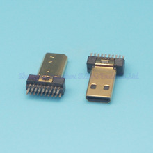 10 unids/lote Micro HDMI macho conector Cable de unión sin placa PCB 2024 - compra barato