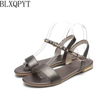 BLXQPYT Summer Style Plus big Size 31-46 Gladiator Genuine Leather flat Sandals Women Shoes Woman Sapato Chaussure Femme 030-71 2024 - buy cheap