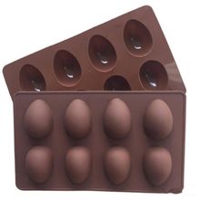 Molde de silicona con forma de huevo de Pascua para decoración de Chocolate, herramientas de decoración para hornear, 8 unidades 2024 - compra barato