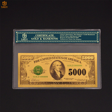 1918 papel de moneda de EE. UU. Colecciones de billetes de oro y dinero de 5000 dólares con marco exterior COA 2024 - compra barato