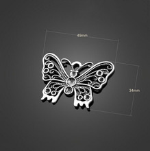 20pcs Antique Silver Butterfly Jewelry Charms Pendants-DIY Necklace Bracelet Metal Fashion Accessories 49 mm X 34 mm 2024 - buy cheap