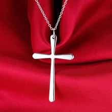 fashion cross silver plated Necklace New Sale silver necklaces & pendants /SSKQOULQ XSXFFFWA 2024 - buy cheap