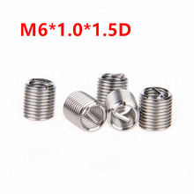 100pcs M6*1.0*1.5D Wire Thread Insert, m6x1.5d Wire screw sleeve, M6 Screw Bushing Helicoil Wire Thread Repair Inserts SUS304 2024 - buy cheap