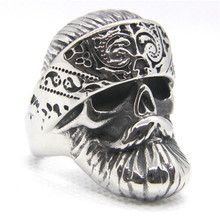 Anillo de calavera de acero inoxidable 316L, joyería Punk, anillo de calavera genial 2024 - compra barato