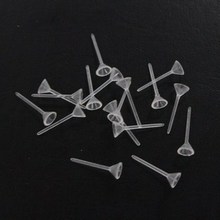 100 PCS 2mm 4mm Transparent Stud Earrings Base Resin Earrings Settings DIY Jewelry Accessories 2024 - buy cheap