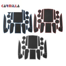 Gate Slot Pad for Mitsubishi Pajero Sport 2015-2017 Interior Door Pad Cup Non-slip Mats 14pcs RED BLUE WHITE 2024 - buy cheap