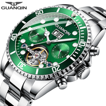 GUANQIN Mechanical Watch Men Skeleton Tourbillon style Role Automatic Watch Men Waterproof Watch Swimming relogio masculino x 2024 - buy cheap