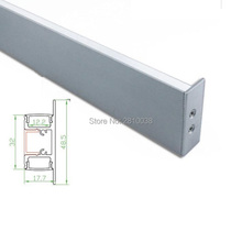 100X2 M Sets/lote T perfil de aluminio led barra de pared arandela aluminio led perfil canal para pared arriba y abajo Luz 2024 - compra barato