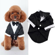 Roupas para festa de casamento com laço, fantasia para cachorros e gatos, roupa de estimação 2024 - compre barato