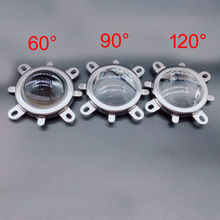 Lente de vidro + refletor + suporte fixo para led de 20-120 w, 60 90, 100 graus, 44mm 2024 - compre barato