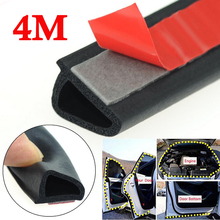 1pc high quality EPDM Rubber and Adhesive Sloping D Shaped Car Door Black Seal Strip Trunk Hood Edge Insulation Trim 4m 2024 - купить недорого