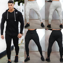 2018 Mens Pants Long Trousers Tracksuit Fitness Workout Joggers Sweatpants 2024 - buy cheap