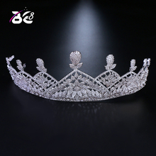 Be 8 Paved Full Cubic Zirconia Tiara CZ Crown Classic Bridal Diadema Wedding Hair Accessories Coroa Noiva H083 2024 - buy cheap