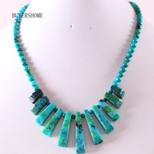 Fashion Jewelry Natural Stone Beads Blue Azurite Necklace 18" 1Pcs E153 2024 - buy cheap