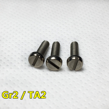 3Pcs M1*(2/3/4/5/6mm Length) Titanium Screw Slotted Cylindrical head Bolt DIN84 GR2/TA2 Screws High Quality 2024 - buy cheap