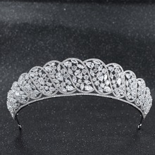 2019 New Crystals CZ Cubic Zirconia Wedding Bridal Tiara Diadem Crown Women Prom Hair Jewelry Accessories CH10251 2024 - buy cheap