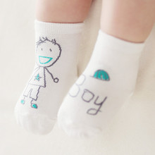 Summer Cute Baby Socks Cotton Anti-Slip Kids Short Socks Letter Boys Girls Toddler White meias Cartoon Creative Child Brand 0-4Y 2024 - buy cheap