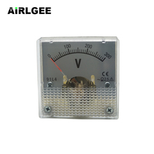 Voltímetro medidor de voltaje analógico 91L4 AC 0-300V, caja cuadrada de plástico, ajuste fino, 45x45mm 2024 - compra barato